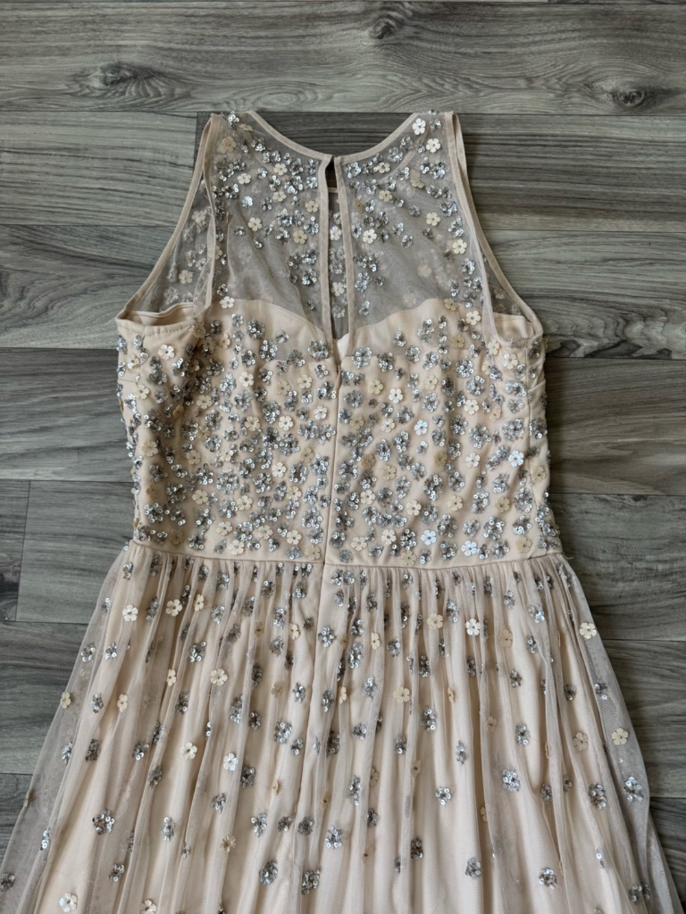 BHLDN Anthropologie Ginny Floral Beaded Maxi Dress Size US 16 - Picture 9 of 9